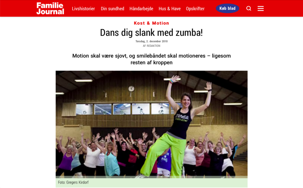 Zumba i familie journalen